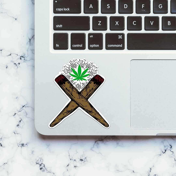 Weed Cross Sticker - Stickers | STICK IT UP