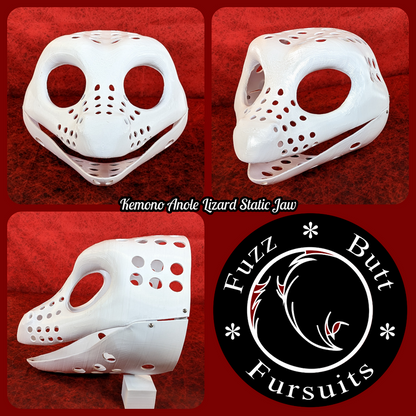 Western Kemono Anole Lizard Static Jaw Head Base
