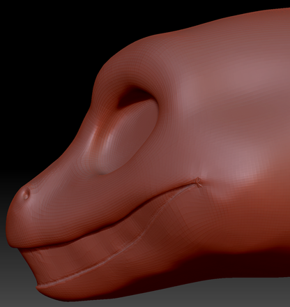 Western Kemono Anole Lizard Static Jaw Head Base