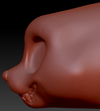 Western Kemono Canine Head Base Variant 4