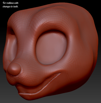 Western Kemono Canine Head Base Variant 4