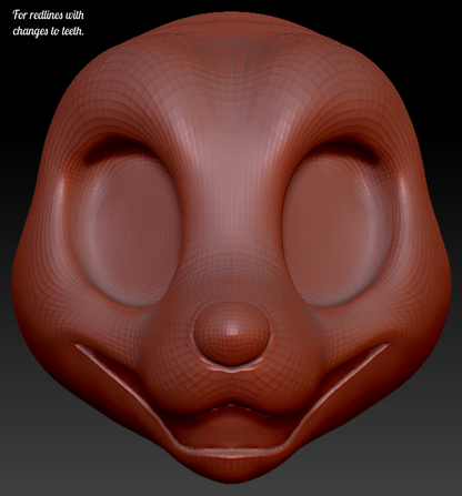 Western Kemono Canine Head Base Variant 4