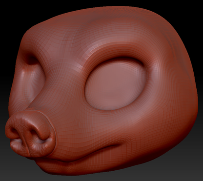 Western Kemono Coatimundi Head Base