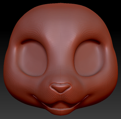 Western Kemono Feline Static Jaw Head Base Variant 2