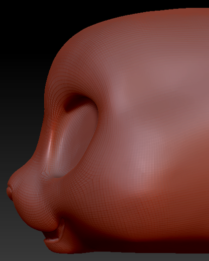 Western Kemono Feline Static Jaw Head Base Variant 2