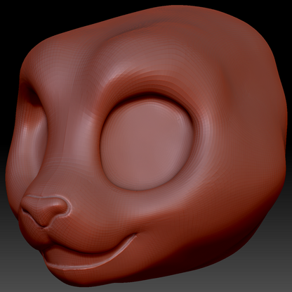 Western Kemono Feline Static Jaw Head Base Variant 4