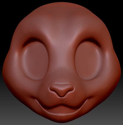 Western Kemono Feline Static Jaw Head Base Variant 4