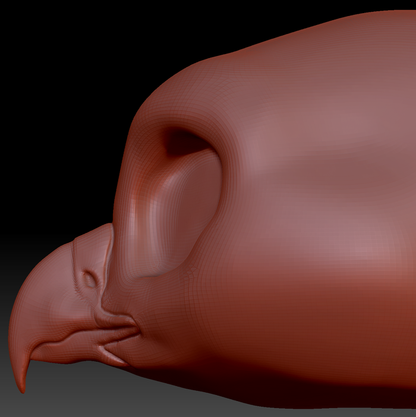 Western Kemono Harris Hawk Head Base