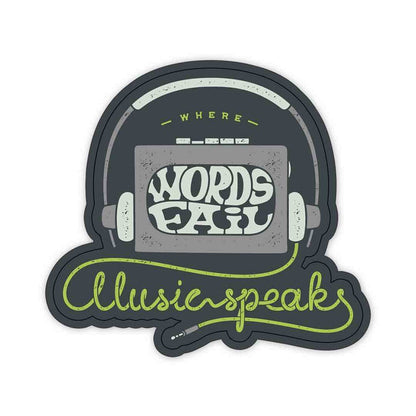 When words fail, Illusion Speaks Sticker - Stickers | STICK IT UP