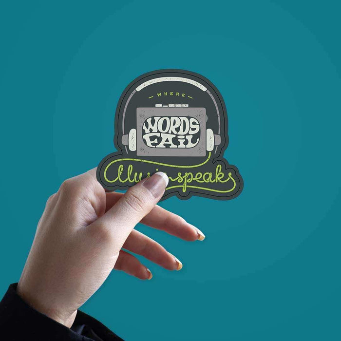 When words fail, Illusion Speaks Sticker - Stickers | STICK IT UP