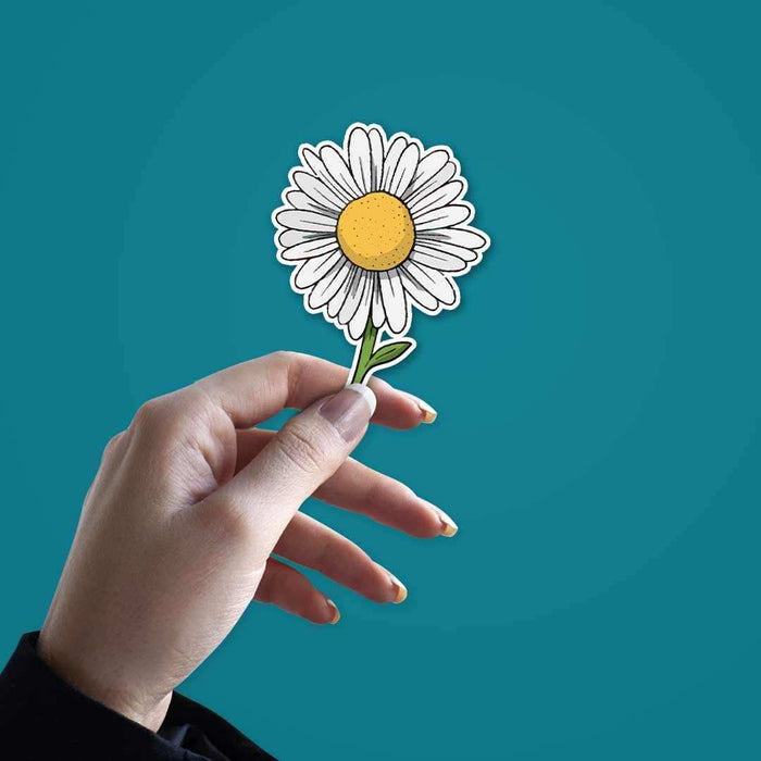 White Sunflower Sticker - Stickers | STICK IT UP
