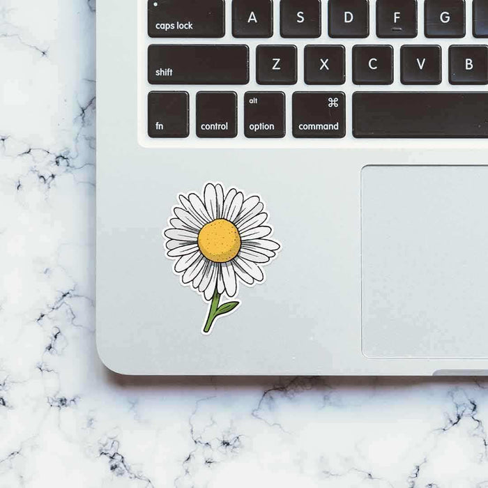 White Sunflower Sticker - Stickers | STICK IT UP