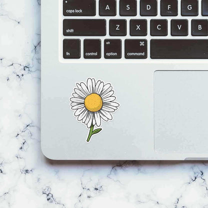White Sunflower Sticker - Stickers | STICK IT UP