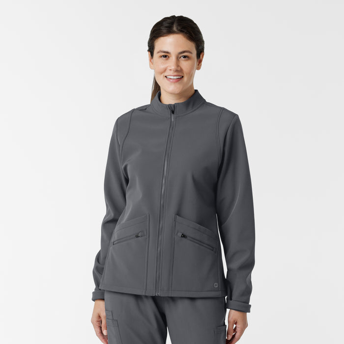 Layers Women's Soft Shell Scrub Jacket Pewter