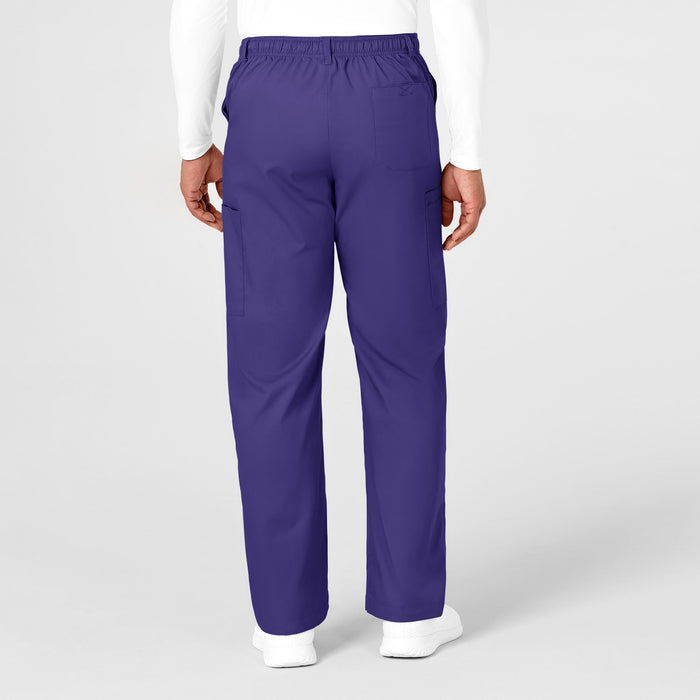 WonderWORK Men's Cargo Scrub Pant Grape back view