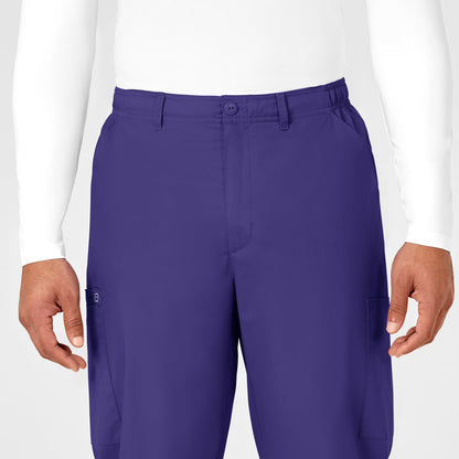 WonderWORK Men's Cargo Scrub Pant Grape front detail