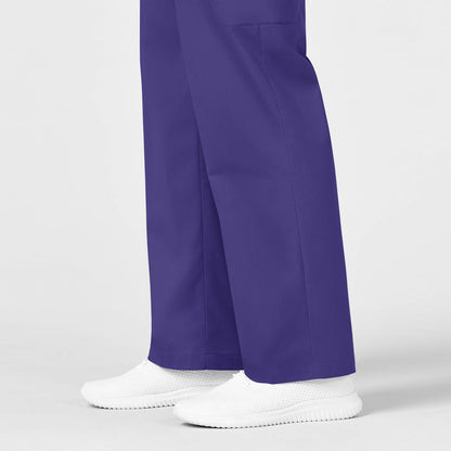 WonderWORK Men's Cargo Scrub Pant Grape hemline detail