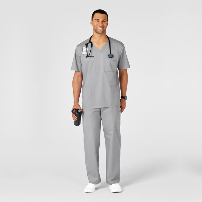 WonderWORK Men's Cargo Scrub Pant Grey full scrub set