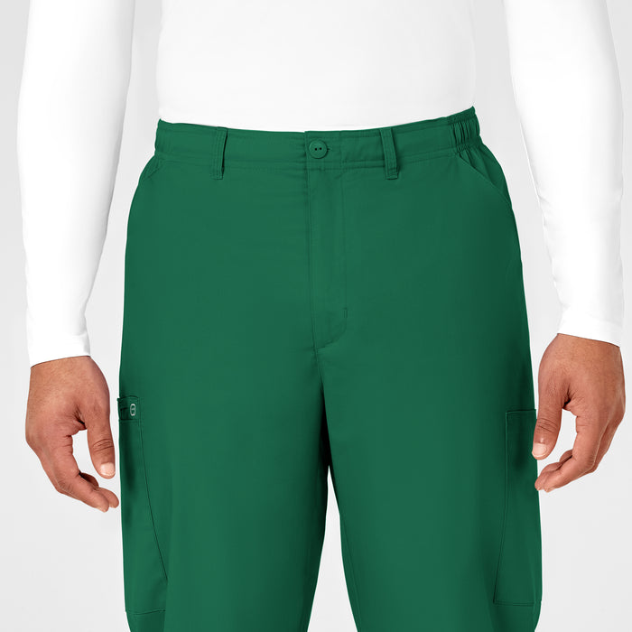 WonderWORK Men's Cargo Scrub Pant Hunter front detail