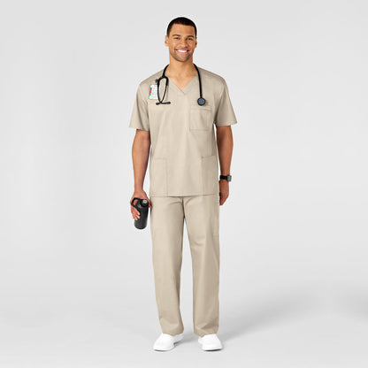 WonderWORK Men's Cargo Scrub Pant Khaki full scrub set