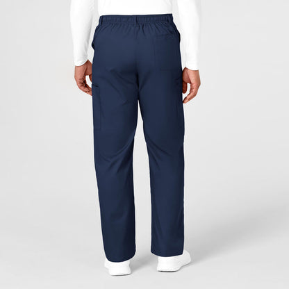 WonderWORK Men's Cargo Scrub Pant Navy back view