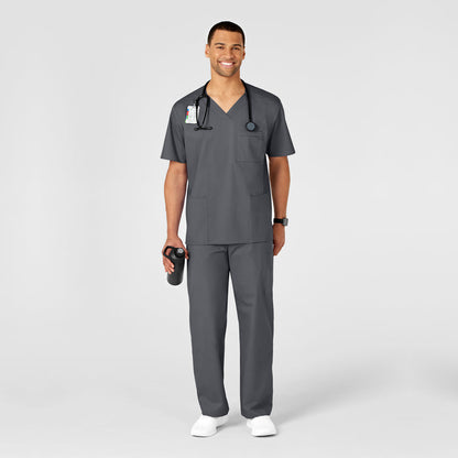 WonderWORK Men's Cargo Scrub Pant Pewter full scrub set