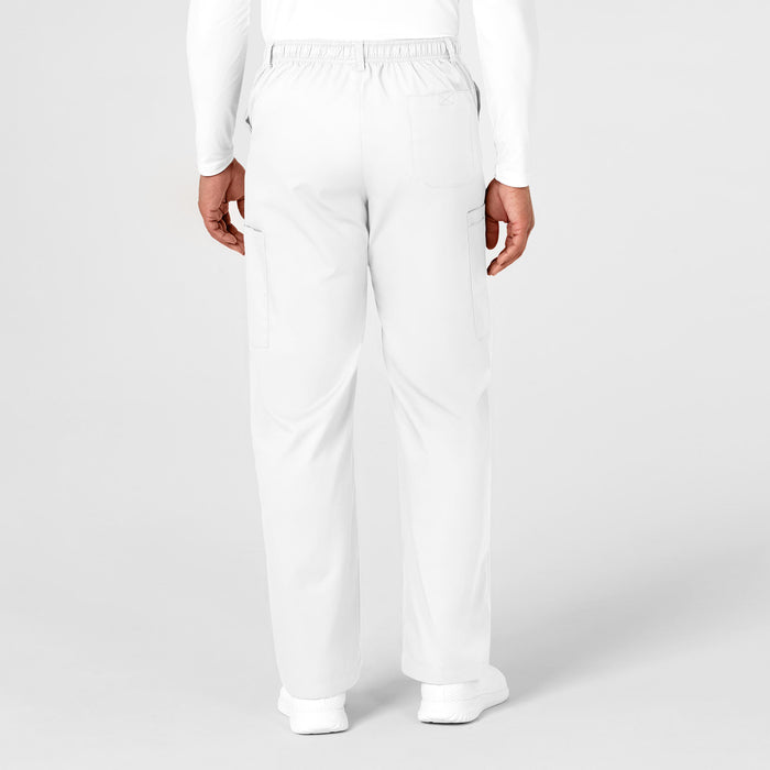 WonderWORK Men's Cargo Scrub Pant White back view