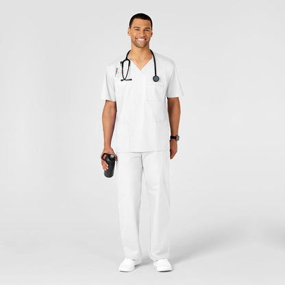 WonderWORK Men's Cargo Scrub Pant White full scrub set