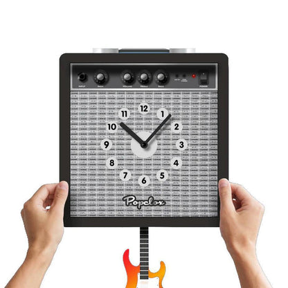 Wood Clock - Guitar Amp Pendulum by Popclox
