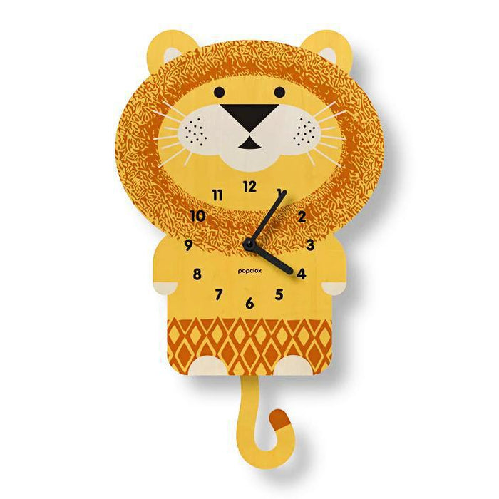 Wood Clock - Lion Pendulum by Popclox