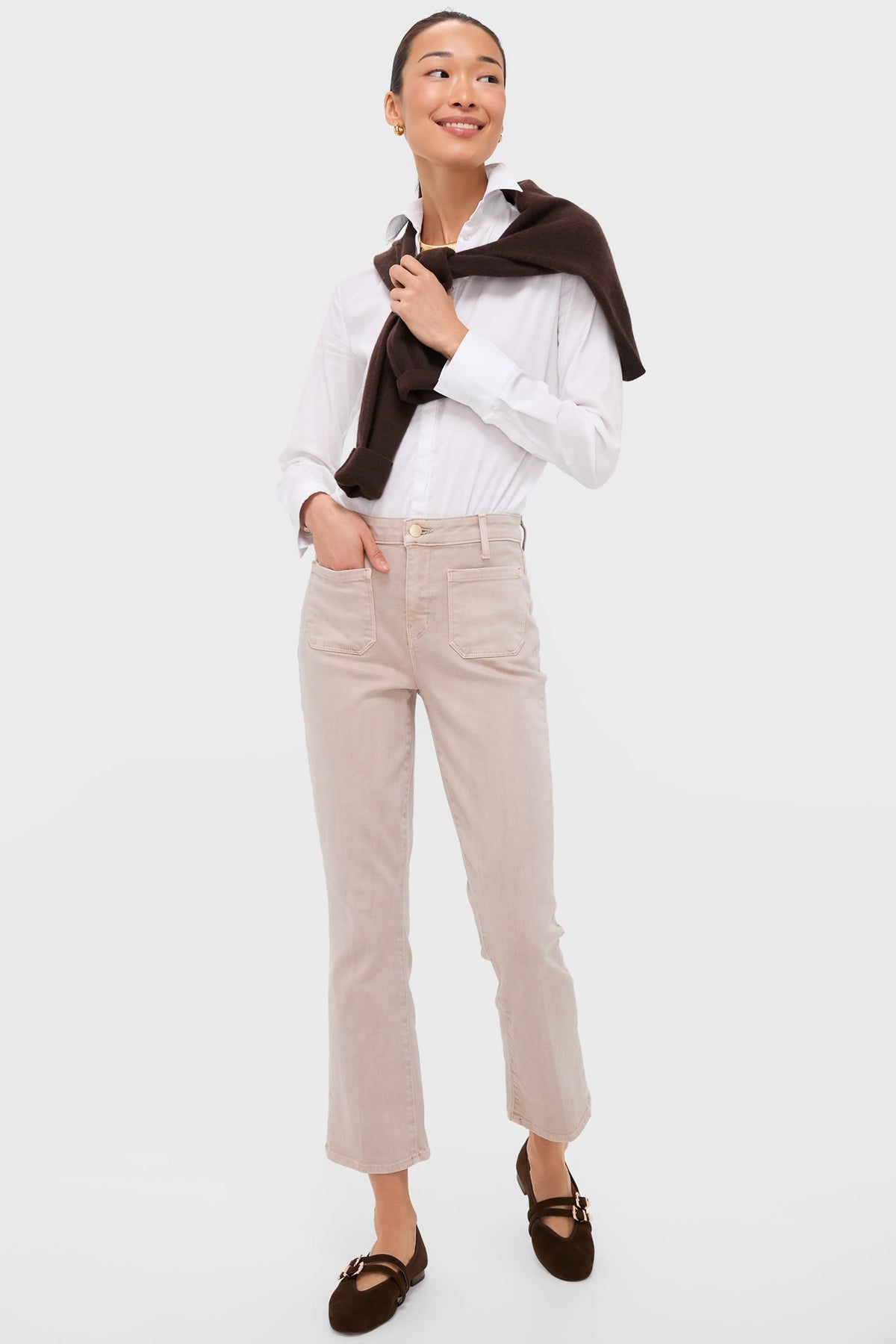 Biscuit Noya High Rise Patch Pocket Slim Flare